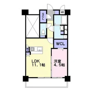 ラ・ガール日蒔野【904号室】の間取り