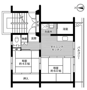 ビレッジハウス福崎1号棟【1階】の間取り