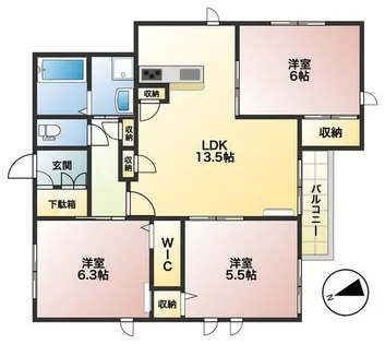 エスペランサ姫路南【1階】の間取り