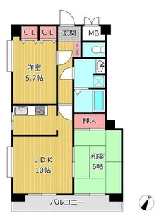 トーカンキャステール山本通【3階】の間取り