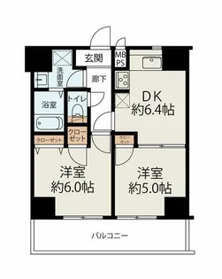 De’lead御所西【5階】の間取り