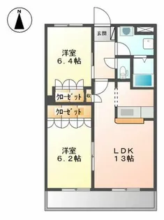 ファイン グランディール【2階】の間取り