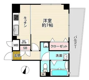 アスティーレ三宮【401号室】の間取り