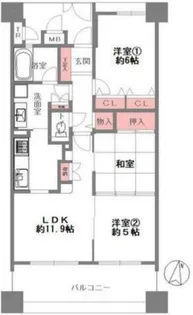 ユニオン垂水海岸通り【8階】の間取り