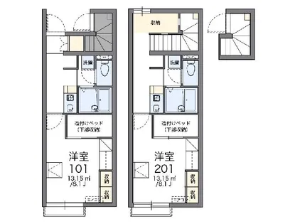 レオパレスユーダイ【106号室】の間取り