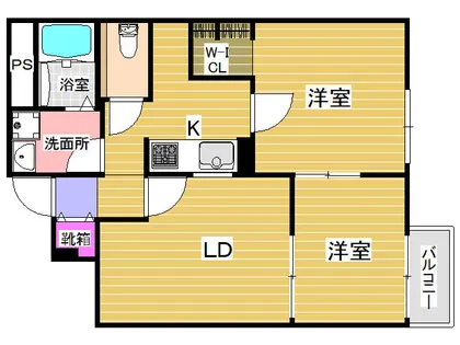 レオネクストペガサス【103号室】の間取り