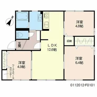 アルカディア F棟【1階】の間取り