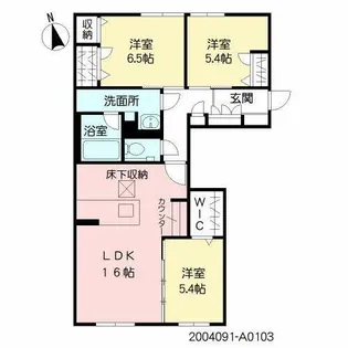 シャーメゾンステージ千代ヶ崎【1階】の間取り