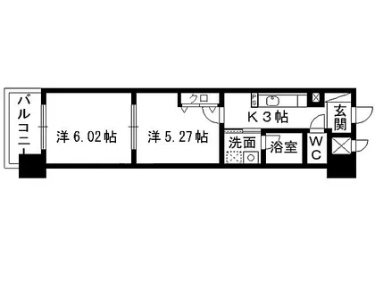 ラフィーネ到津学園通り【310号室】の間取り