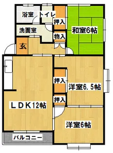 白金ハイツ【201号室】の間取り