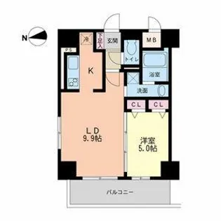 サンセリテ至誠会松崎町【0708号室】の間取り