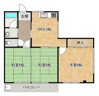 ハイツオオカワ【203号室】の間取り