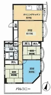 ユートピア諏訪山【4階】の間取り