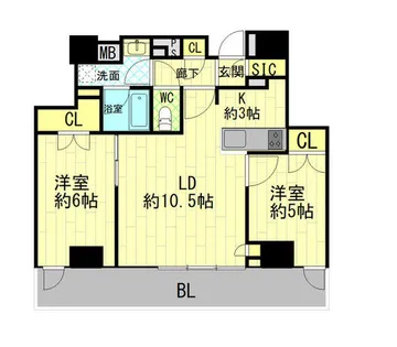 アデニウムタワー梅田イーストスクエア【15階】の間取り
