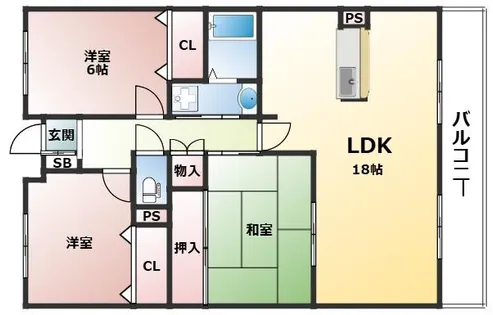 メゾンドヴェール【203号室】の間取り