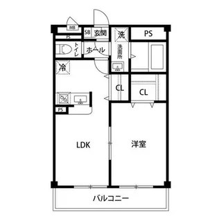 アンプルールフェール ボルドゥーⅠ【103号室】の間取り