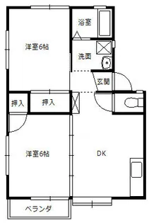 クレールカナヤマA【2階】の間取り
