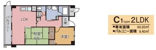 エスポワール(淀川)【1階】の間取り