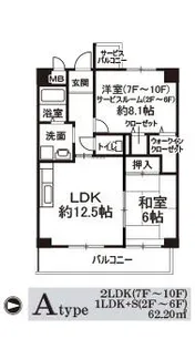 ハイシュタイン堀江【10階】の間取り