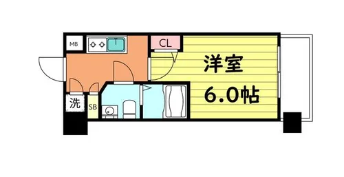 エスリード大阪NAGAHORI GATE【4階】の間取り