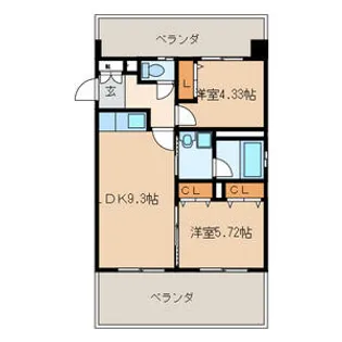 ウエスト フルハウス【3階】の間取り