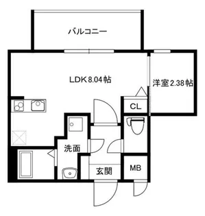 MODERN PALAZZO 平尾【2階】の間取り