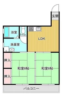 コーポラス到津【6階】の間取り
