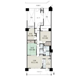 ローレルスクエア学研奈良登美ヶ丘 第Ⅰ期【2階】の間取り