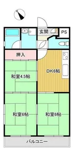 オーシャン徳力【401号室】の間取り