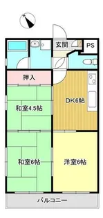 オーシャン徳力【401号室】の間取り