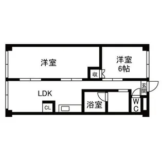 スカイハイツ前田【8階】の間取り