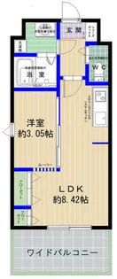 エムビルデベロップコアⅦ【801号室】の間取り