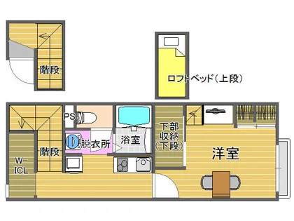 レオパレスリヴェールSUE【207号室】の間取り