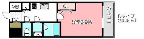 ソルテラスOSAKA EAST GATE【10階】の間取り