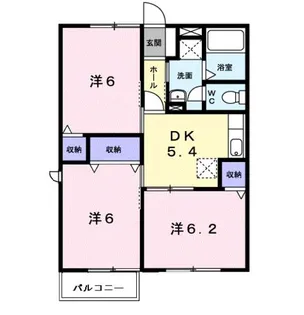 グレイスドリーム【204号室】の間取り