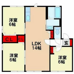 パル山﨑A【1階】の間取り