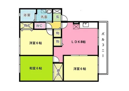ウィンディア蜷田A棟【201号室】の間取り