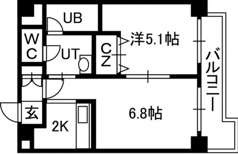 ensoleille山鼻【3階】の間取り