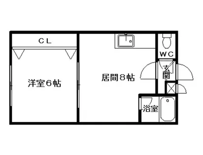 ノースランド芦屋【2階】の間取り