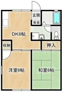 セジュール対中【1階】の間取り