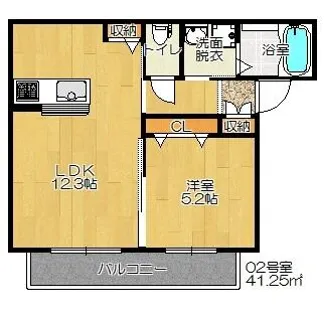 シャーメゾン深野【1階】の間取り