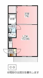 北1・ハイツ【C-3号室】の間取り