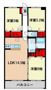 ボルドーⅤ番館【2階】の間取り
