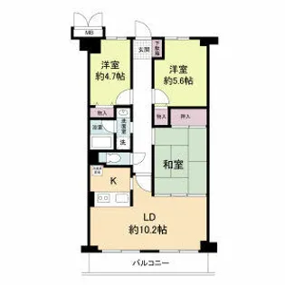 フィオーレ白鷺【0102号室】の間取り
