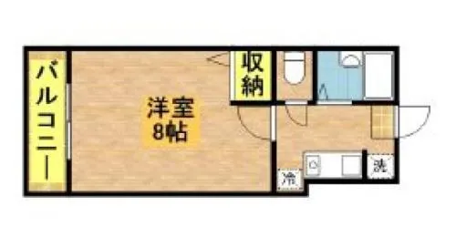 ルピナス西新【0202号室】の間取り