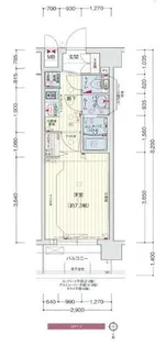 プレサンスTHE KYOTO 流雅【0215号室】の間取り