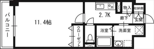 S-FORT札幌N15【6階】の間取り