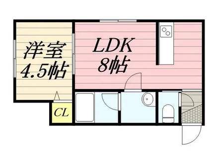 コーポ向日葵【0202号室】の間取り