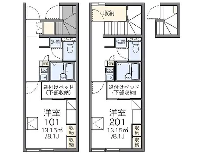 レオパレスショート ヒル【206号室】の間取り
