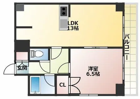 プレジデント大名【4階】の間取り